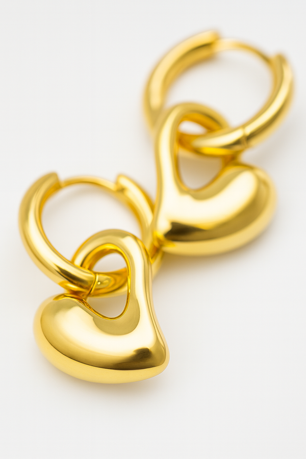 Amora Heart Hoop Earrings