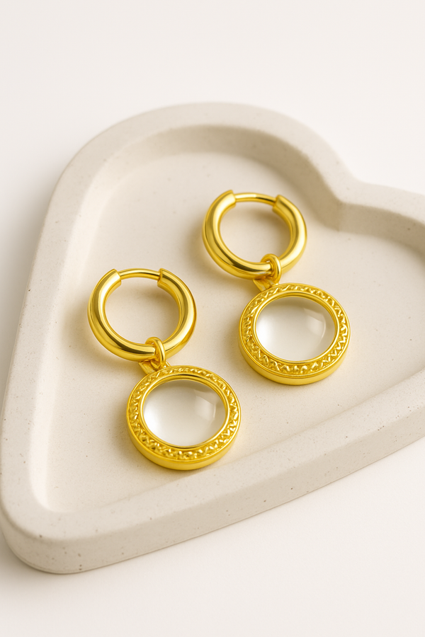 Aurelia Halo Drop Earrings