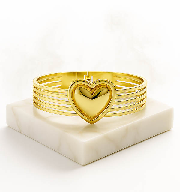 Heartline Glow Gold Bracelet