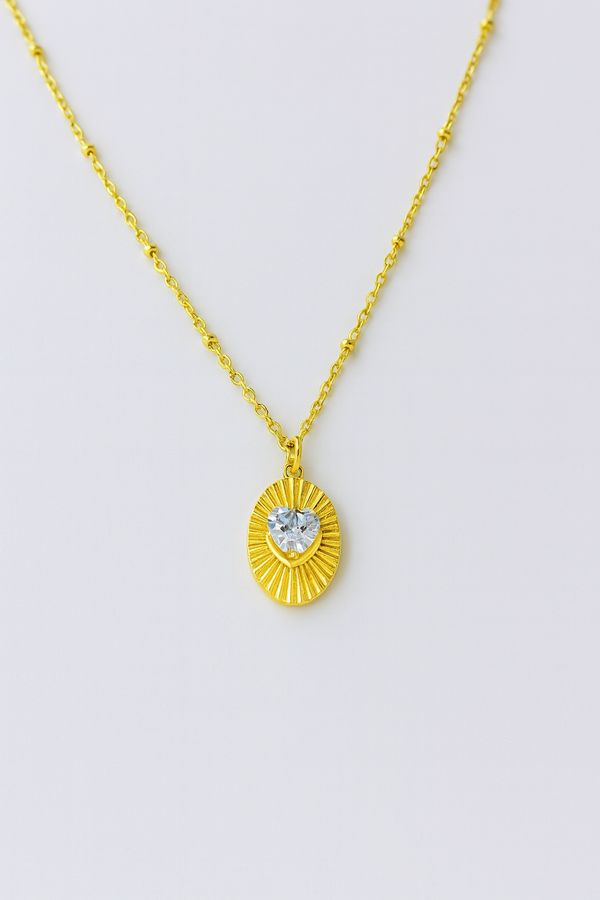 Golden Pearl Chain Necklace
