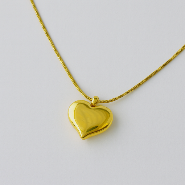 Golden Heart Glow Necklace