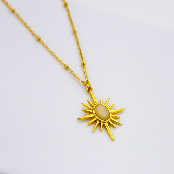 Golden Rays – Radiant Sun Necklace
