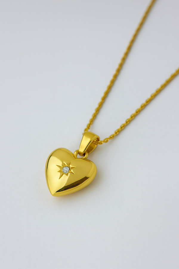 Starlit Heart Pendant Necklace