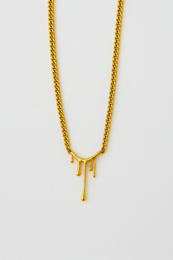 Golden Melt Drip Necklace