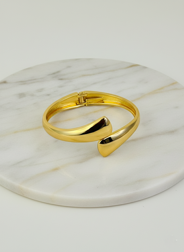 Ziwels 18K Gold Plated Open Bracelet for Women | Anti-Tarnish, Waterproof, Stainless Steel Jewellery